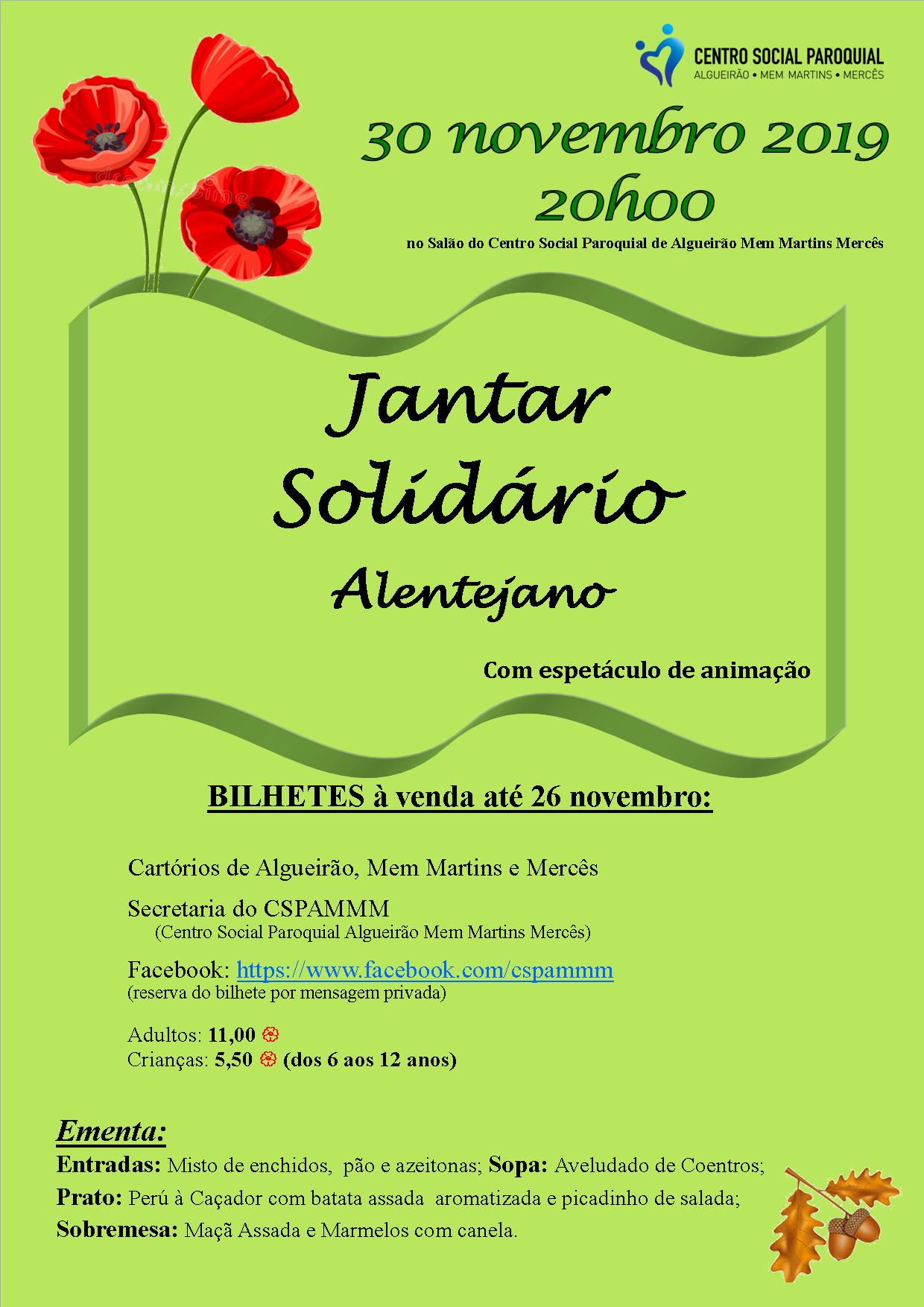 cartaz jantar solidario