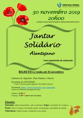 cartaz jantar solidario